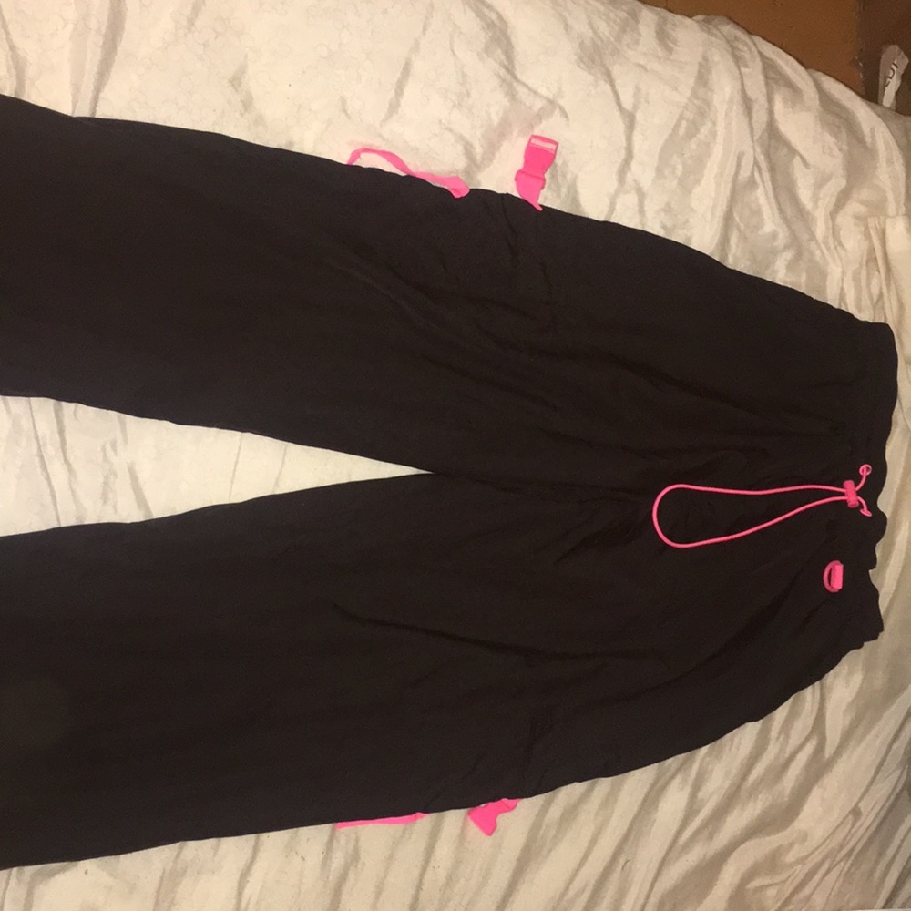 Pink and black (windbreaker pants)